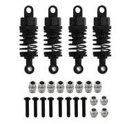 RC Shock Absorbers Compatible With Tamiya For TT01 For TT02 1/10 RC Car Upgrade Parts Accessoriess Metal Shock Absorbers Oil Damper Set(Black,4pcs)