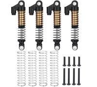 Rc Shock Absorbers Compatible With TRX4M For Bronco For Defender 1/18 RC Crawler Car Parts 4Pcs Metal 56mm Front Rear Oil Shock Absorber Damper(Yellow)