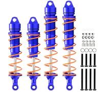 RC Shock Absorbers For ARRMA 6S Fireteam For Kraton 1/7/1/8 4Piece ARA330621/ARA330622 Front And Rear Shock Absorbers Infamous For Outcast RC Car Parts(Navy)