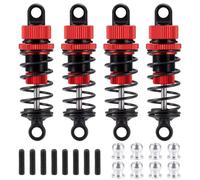 RC Shock Absorbers For Tamiya For TT02 1/10 55mm 62mm 4 Pcs Shock Absorber Remote Control Drift Car Upgrade Parts(Red,62mm)
