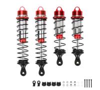 RC Shock Damper Compatible With Arrma For Mojave For Outcast For Typhon For Talion 1/7 1/8 RC Car Upgrade Parts 4Pcs Metal Shock Absorber(Red)