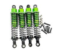 RC Shock Damper Compatible With LAEGENDARY For BEZGAR 1/12 1/16 RC Car Upgrade Parts Accessories 4Pcs Metal Oil Shock Absorber Damper(Green)