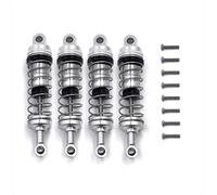 RC Shock Damper Compatible With Wltoys 144001 144002 144010 124007 124008 124016 124017 124018 124019 RC Car Upgrades Part 4pcs Metal Shock Absorber(Silver)