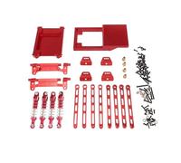 RC Shock Damper For MN For MN168 For MN78 1/12 Metal Rod Shock Absorber Vulnerability Kit RC Car Tracked Vehicle Parts Accessories Upgrade Replacement And Use(Red)