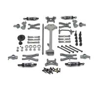 RC Shock Damper For WLtoys A959 A949 A969 A979 K929 1/18 Metal For Swing Arm Steering Cup Linkage Shock Absorber Kit RC Car Parts Accessories Upgrade Replacement(Gray)