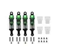 RC Shock Damper For Wpl C14 C24 For MN D90 D91 MN99 99s 4Pcs Oil Filled Type Metal Shock Absorber With Shock Tower RC Car Upgrade Parts Replacement(Green)