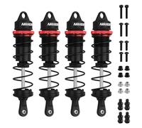 RC Shock Set, 4PCS 1/8 RC Car Front Shock Absorbers 110mm Adjustable Shocks Compatible with 1/8 Arrma KRATON/Typhoon 6S Traxxas-Sledge-ALUM,Team Associated,Redcat ZD Racing Off-Road Truggy (Black)