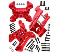 RC Shock Tower/Wing Mount Upgrades Part for 1/5 KRATON 8S EXB RC Car,Aluminum Front Rear Shock Mounts/Wing Mount Hops Up,Red