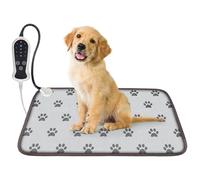 RC SLL Dog Heating Pad for Large Dogs, Pet Heating Pads for Dogs Cats, Waterproof Heated Pet Pad with Smart Thermostat Switch, Puppy Heating Pad for Whelping Box(FootPrint,48 * 72cm)