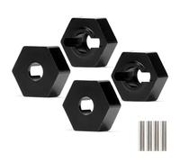 RC Spare parts For Arrma BIG For ROCK For Granite For Senton 3S 1/10 1/8 14mm Wheel Hex Hub Adapter 4Pcs AR310779 AR310871 RC Car Parts Accessories Replacement(Black)