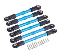 Rc Spare Parts For Traxxas BL-2S For Slash 4x4 1/10 4WD Upgrade Parts Accessories 6Pcs Adjustable Aluminum Rod Link Steering Links(Blue)