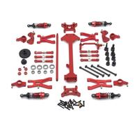 RC Spare parts For WLtoys A959 A949 A969 A979 K929 1/18 Metal For Swing Arm Steering Cup Linkage Shock Absorber Kit RC Car Parts Replacement Use(Red)