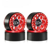 Rc-Specific Parts For SCX10 For TRX4 VS4-10 Gen8 R187 1/10 Aluminium Alloy For Super Heavy 1.9" Beadlock Deep Dish Wheel Rim RC Crawler Parts(Red)