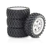 Rc-Specific Parts For Tamiya For Hsp For Hpi For Typhon For Grom 2S For Tt02 Xv01 94123 1/18 Plastic Wheel Rim Rubber Tire RC Parts(WHITE)
