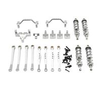 Rc-Specific Parts For WPL C64 C74-1 JA11 Rod Suspension Frame Servo Rod For Seat Shock Absorber Set RC Car Parts Accessories Upgrades And Replacements(Silver)