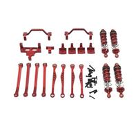 Rc-Specific Parts For WPL C64 C74-1 JA11 Rod Suspension Frame Servo Rod For Seat Shock Absorber Set RC Car Parts Accessories Upgrades And Replacements(Red)