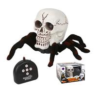 Rc Spider, Remote Control Spider Light Up Eyes Skeleton Fake Tarantula Halloween Scary Jumping Electric Spooky Fake for Kids (Battery Not Included) Remote Control