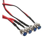 RC Spot Light For Pilot 4 Pcs 12v 8mm Panel Dash Warning Light Indicator Lamp Car Van Remote Control Cars Accessory(Blue)
