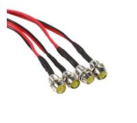 RC Spot Light For Pilot 4 Pcs 12v 8mm Panel Dash Warning Light Indicator Lamp Car Van Remote Control Cars Accessory(Yellow)