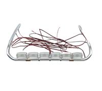 Rc Spotlight Strip For Tamiya For Scania 770s 56371 For Volvo 56360 1/14 Square Roof Light White RC Truck Car Diy Upgrade Accessories Parts For Toys(Silver)