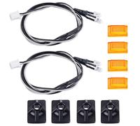 Rc Spotlight Strip For Tamiya R620 R470 For Scania 1/14 2Pcs Side Skirt Lights Side Lamp Spotlight 3V Tractor Truck Tipper Car Upgrade Accessories Replacement Parts(Yellow)