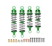RC Spring Damper For Losi For Mini-B 1/18 For Mini-T 2WD 1/16 4 Pcs Full Alloy Front Shock Absorber Damper Oil Filled Type RC Car Parts Accessories Replacement(Green)