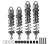 RC Spring Damper For Traxxas For Sledge 9660 9661 95076-4 1/8 4Pc Aluminum Front Rear RC Damper Shock Absorbers RC Car Part Scale Off-Road Truck Car(Gray 4Pcs)