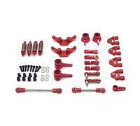 RC Spring Damper For WLtoys 284131 K969 K979 K989 K999 1/28 Metal For Swing Arm Steering Cup Shock Bracket Link RC Car Parts And Accessories Upgrade Replacement(Red)