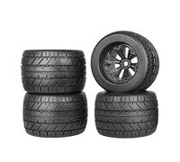 RC Station 17mm Hex RC Wheels and Tires 4PCS RC Truck Buggy 3.8 Tires Wheels for 1/8 1/6 Scale Traxxas Maxx T Maxx Sledge Revo 3.3 Arrma Kraton Notorious 6S 4S 3S Tires Wheels Preglued