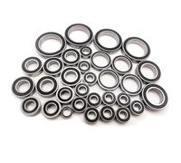 RC Steel Bearings For Traxxas For E-Revo 2.0 For VXL 1/10 32Pcs Complete Bearings Kit Black Rubber Sealed Pre Greased Chrome Steel Brushless RC Car