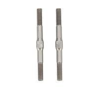 RC Steel Turnbuckle Link Premium Durable Wear Resistant Push Pull Rod Upgrade Part for Granite Big Rock Typhoon Senton 3S 1/10 Scale RC Cars Silver 48mm 2Pcs
