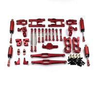 RC Steering Cup For Wltoys 12427 12428 12423 FY01 02 03 Metal Steering Knuckle 12 Piece Set Remote Control Car Parts And Accessories Upgrade Replacement Use(Red)