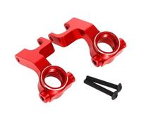 RC Steering Cup Models For Arrma For Gorgon 4X2 2WD 1/10 Aluminum Alloy Front Steering Cup Steering Knuckle Set Monster Truck RC Car Upgrade Parts(Red)
