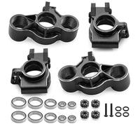 RC Steering Cup Models For Arrma For Kraton For Typhon For Outcast For Talion 1/8 Aluminum Front Steering Block Rear Hub Carrier RC Car Parts(Black 1)