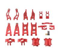 RC Steering Cup Models For Arrma For Mini For Mojave For Grom 1/14 Steering Cup Gearbox Cover Suspension A-arm Steering Group Aluminum Rc Car Parts Replacement Use(Red)