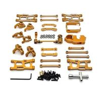 RC Steering Cup Models For JJRC C8803 For WLtoys XDKJ-001 XDKJ-006 AM-X12 1/14 1/12 Metal For Swing Arm Pull Rod Steering Cup Kit RC Crawler Car For Buggy Parts(Yellow)