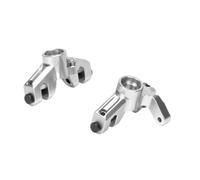 RC Steering Cup Models For Losi 1/10 Aluminum Alloy 2Pcs Front Knuckle Arms Steering Spindle Set RC Car For Desert Truck Upgrade Accessories Parts(Silver)