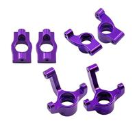 RC Steering Cup Models For Losi Micro B 1/24 Metal Aluminum Front Steering Knuckles Caster Blocks Rear C Hubs Rc Car Upgrades Accessories(Purple)