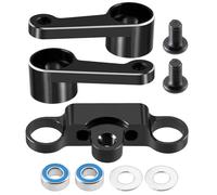 RC Steering Cup Models For Sakura Cero Ultra 1/10 2Pcs Aluminum Alloy Steering Arm Remote Control Drift Car Upgrade Parts Accessories(Black)