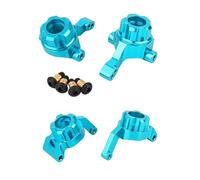 RC Steering Cup Models For Tamiya For TT-02B 1/10 Metal Front Rear Steering Knuckles Carrier Steering Hub Carriers RC Drift Car Upgrade Parts(Blue,Front and rear)