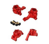 RC Steering Cup Models For Tamiya For TT-02B 1/10 Metal Front Rear Steering Knuckles Carrier Steering Hub Carriers RC Drift Car Upgrade Parts(Red,Front and rear)