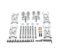 RC Steering Cup Models For WLtoys 104001 1/10 Metal Rear Wheel Cup C-seat Front Steering Knuckle Pull Rod For Swing Arm Kit RC Car Spare Upgrade Parts(Silver)