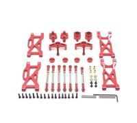 RC Steering Cup Models For WLtoys 104001 1/10 Metal Rear Wheel Cup C-seat Front Steering Knuckle Pull Rod For Swing Arm Kit RC Car Spare Upgrade Parts(Red)