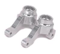 Rc Steering Cup Parts For HPI RS4 113708 RS4001 RCAWD 1/10 Steering Hub Carrier Blocks Upright Set Left Right Rc Car Parts(Silver)