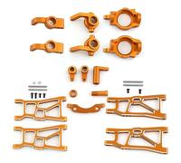 Rc Steering Cup Parts For ZD For Racing DBX-10 Aluminum Alloy Upgrade Modification For Swing Arm Steering Cup Rear Axle C For Seat Group RC Car Part(Yellow,1set)