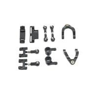 Rc Steering Cups For WPL D12 CNC Metal Upper Lower For Swing Arm Steering Cup Ball Joint Accessories Set RC Car Parts And Accessories Upgrade Replacement Use(Black)