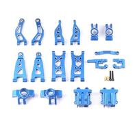 RC Steering Knuckle For Arrma For Mini For Mojave For Grom 1/14 Steering Cup Gearbox Cover Suspension A-arm Steering Group Aluminum Rc Car Parts Replacement Use(Blue)