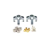 RC Steering Knuckle For FMS FCX24M For Camel D90 D110 1/24 2pcs Metal Front Steering Cup RC Car Parts And Accessories Upgrades And Replacements And Use(Silver)