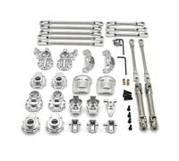 RC Steering Knuckle For HBx R1001 R1002 R1003 1/10 Front Rear Axle Steering Pull Rod Cup C For Seat Fixing Components Drive Shafts Car 4WD Parts Replacement Use(Silver)