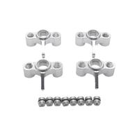 RC Steering Knuckle For JLB 1:10 4pcs Metal Front And Rear Steering Cup RC Car Trucks And Tracked Vehicles Parts And Accessories Upgrade Replacement And Use(Silver)